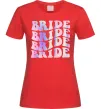 Жіноча футболка Bride holographic Червоний фото