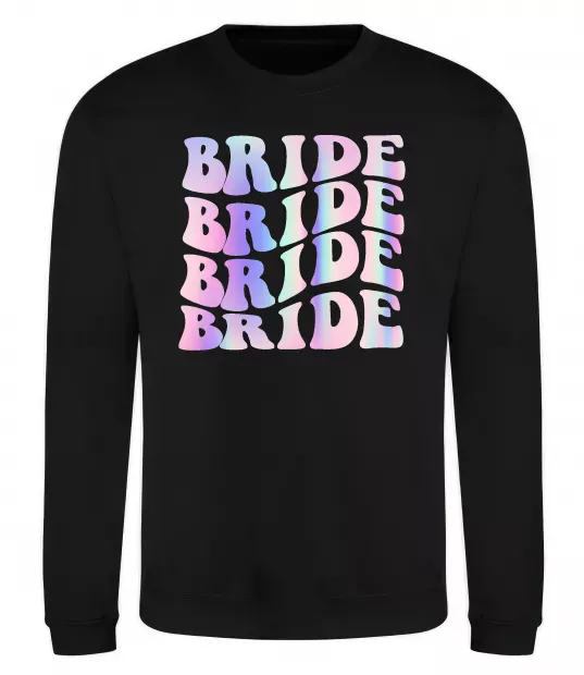 Свитшот Bride holographic Черный фото