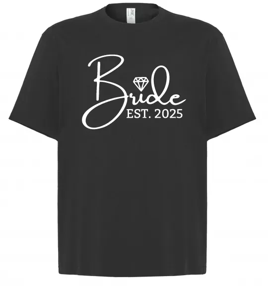 Футболка Оверсайз Bride est. date Чорний фото