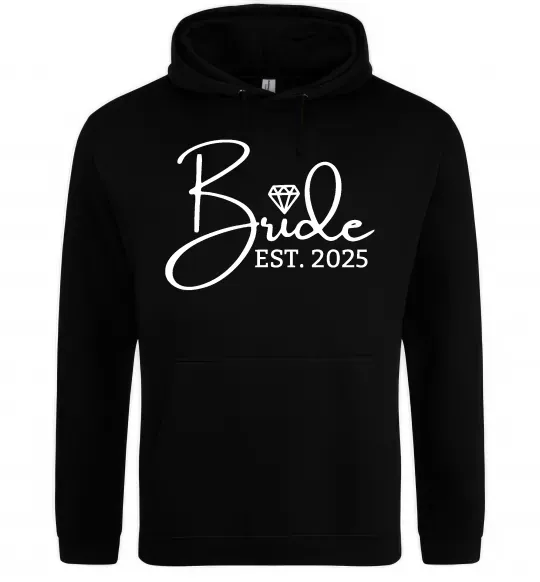 Женская толстовка (худи) Bride est. date Черный фото