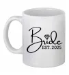 Чашка керамічна Bride est. date Білий фото