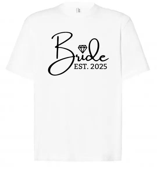 Футболка Оверсайз Bride est. date Білий фото
