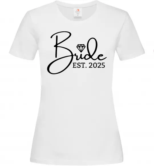 Жіноча футболка Bride est. date Білий фото