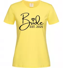 Женская футболка Bride est. date Лимонный фото
