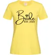 Жіноча футболка Bride est. date Лимонний фото