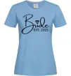 Жіноча футболка Bride est. date Блакитний фото