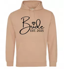 Жіноча толстовка (худі) Bride est. date Пісочний фото