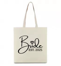 Эко-сумка Bride to be hearts Бежевый фото