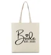 Еко-сумка Bride est. date Бежевий фото