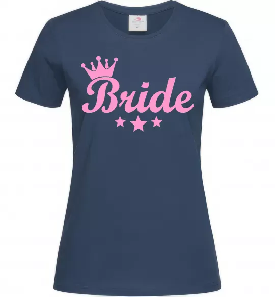 Жіноча футболка Bride crown Темно-синій фото