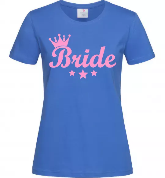 Жіноча футболка Bride crown Яскраво-синій фото