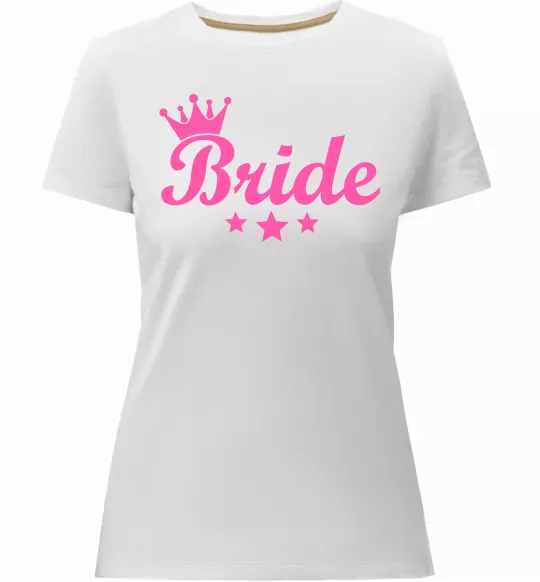 Женская премиум футболка Bride crown Белый фото