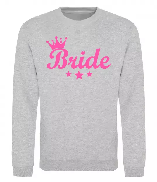 Свитшот Bride crown Серый меланж фото