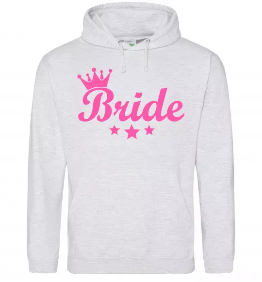 Жіноча толстовка (худі) Bride crown Сірий меланж фото