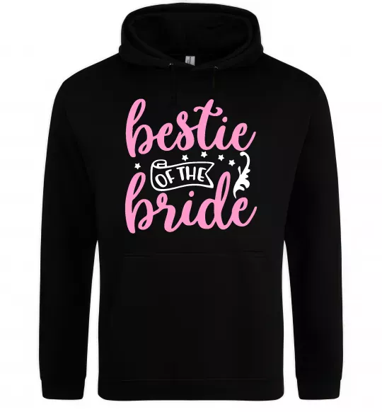 Женская толстовка (худи) Bestie of the bride Черный фото