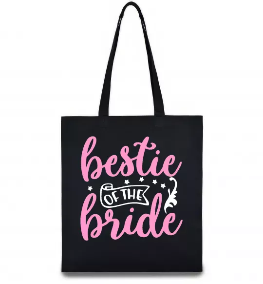Еко-сумка Bestie of the bride Чорний фото