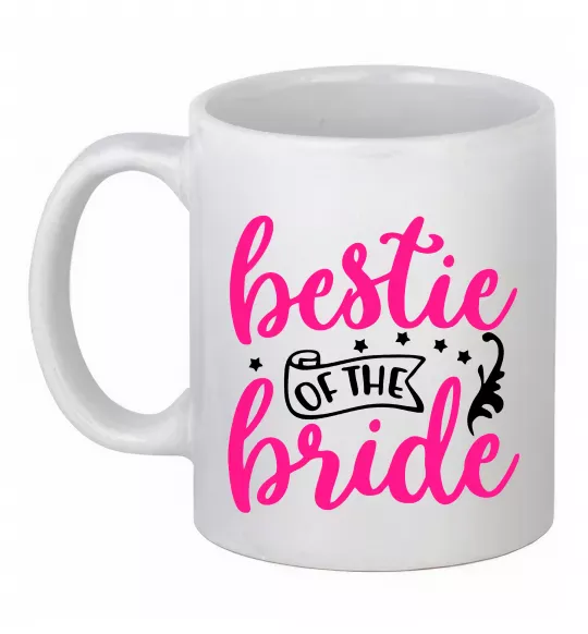 Чашка керамічна Bestie of the bride Білий фото