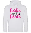 Женская толстовка (худи) Bestie of the bride Серый меланж фото