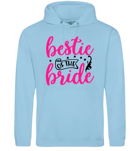 Жіноча толстовка (худі) Bestie of the bride Блакитний фото