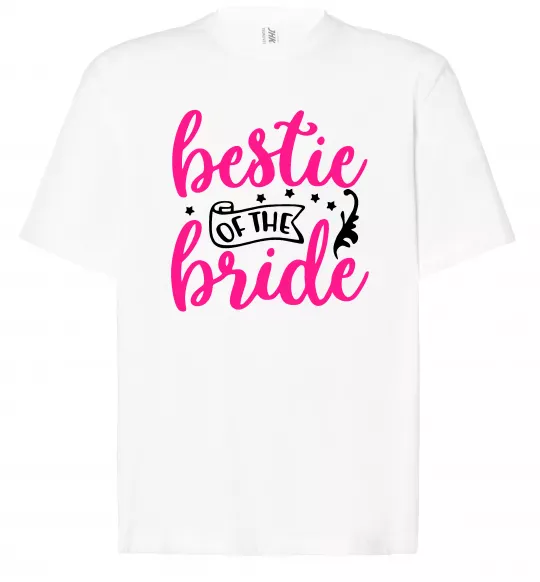 Футболка Оверсайз Bestie of the bride Білий фото