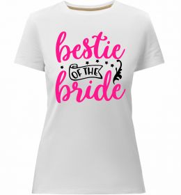 Женская премиум футболка Bestie of the bride