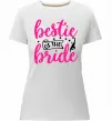 Жіноча преміум футболка Bestie of the bride Білий фото