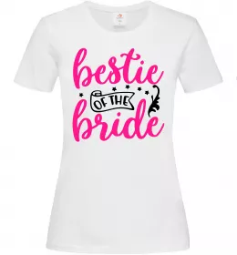 Женская футболка Bestie of the bride Белый фото