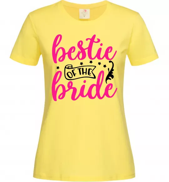 Жіноча футболка Bestie of the bride Лимонний фото