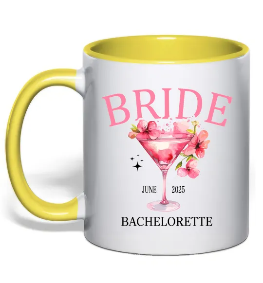 Чашка з кольоровою ручкою Bachelorette Лимонний фото