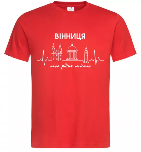 Мужская футболка Вінниця моє рідне місто Красный фото