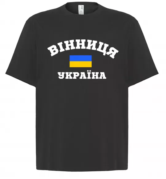 Футболка Оверсайз Вінниця Україна Черный фото