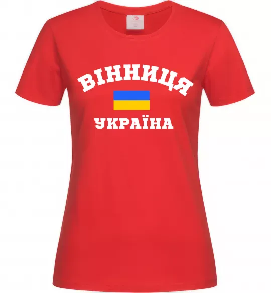 Женская футболка Вінниця Україна Красный фото