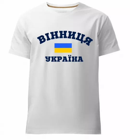 Чоловіча преміум футболка Вінниця Україна Білий фото