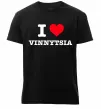 Чоловіча преміум футболка I love Vinnytsia Чорний фото