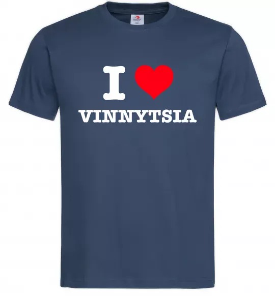 Чоловіча футболка I love Vinnytsia Темно-синій фото