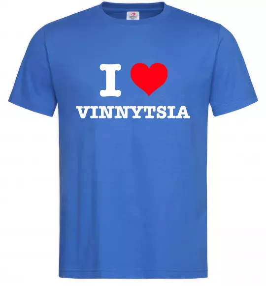 Чоловіча футболка I love Vinnytsia Яскраво-синій фото