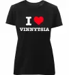 Жіноча преміум футболка I love Vinnytsia Чорний фото