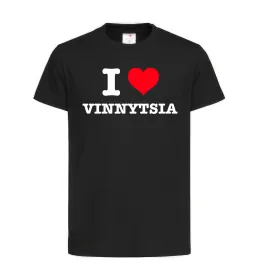 Детская футболка I love Vinnytsia Черный фото