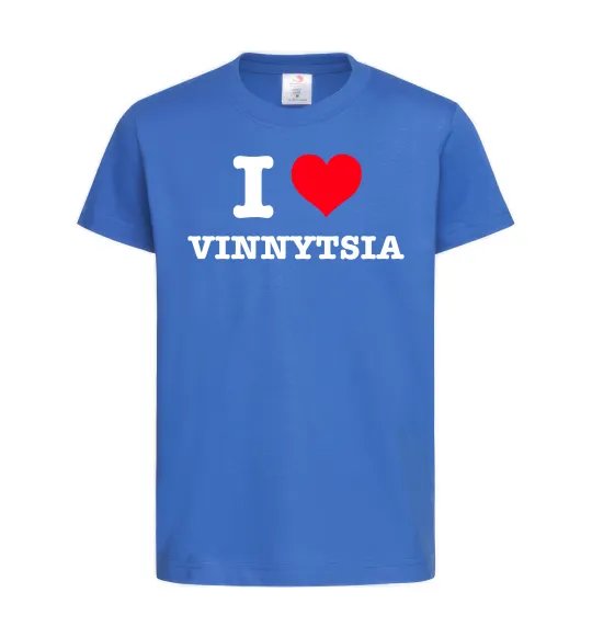 Детская футболка I love Vinnytsia Ярко-синий фото