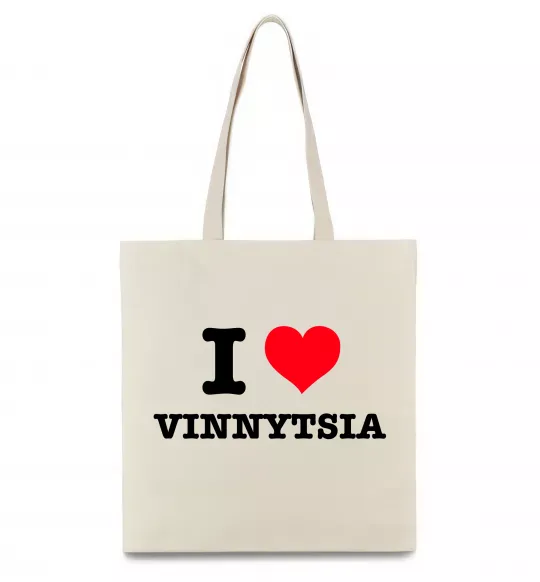 Эко-сумка I love Vinnytsia Бежевый фото