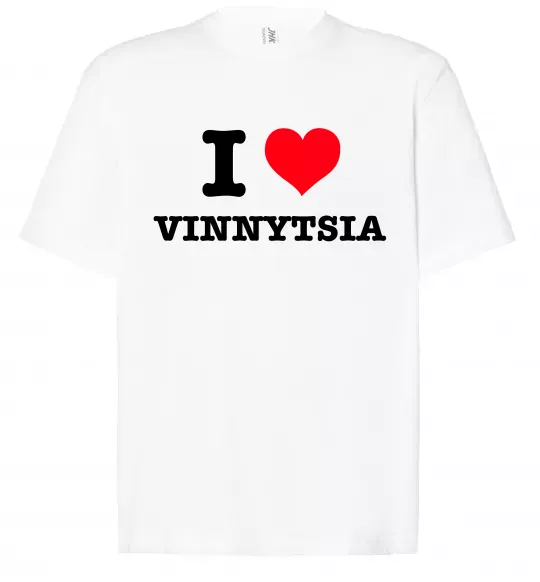 Футболка Оверсайз I love Vinnytsia Белый фото