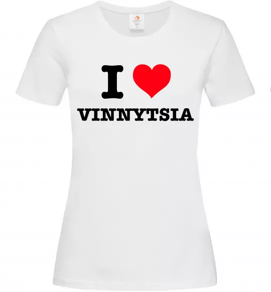 Жіноча футболка I love Vinnytsia Білий фото