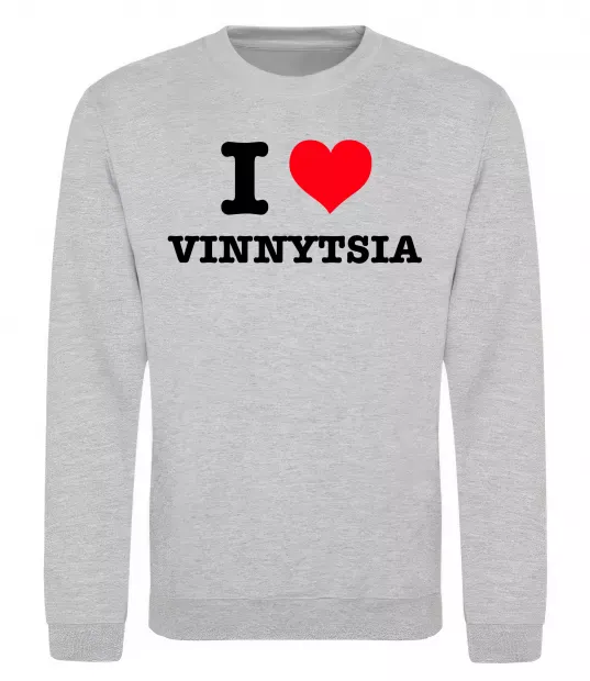 Свитшот I love Vinnytsia Серый меланж фото