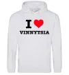 Мужская толстовка (худи) I love Vinnytsia Серый меланж Мужская толстовка (худи) I love Vinnytsia Серый меланж фото