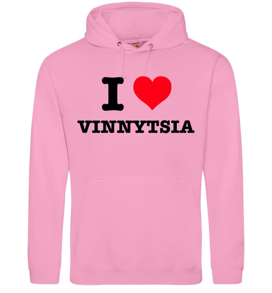 Женская толстовка (худи) I love Vinnytsia Розовый фото