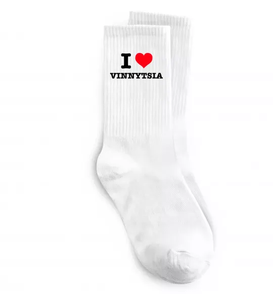 Носки I love Vinnytsia Белый фото