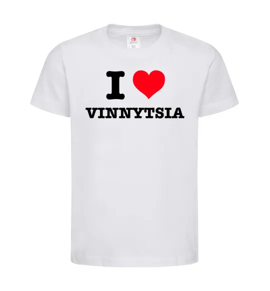 Детская футболка I love Vinnytsia Белый фото