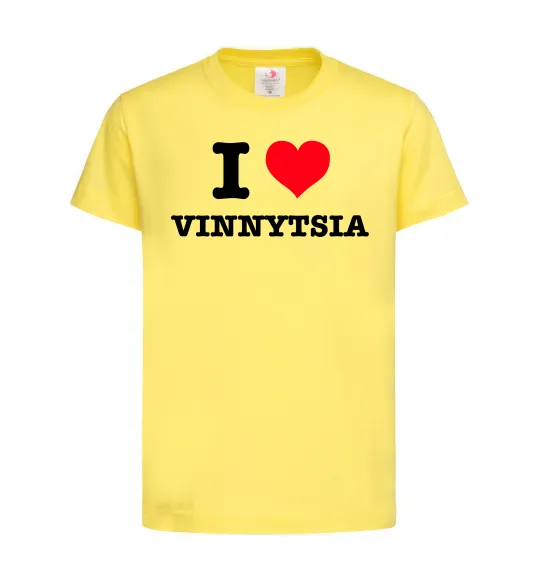 Детская футболка I love Vinnytsia Лимонный фото
