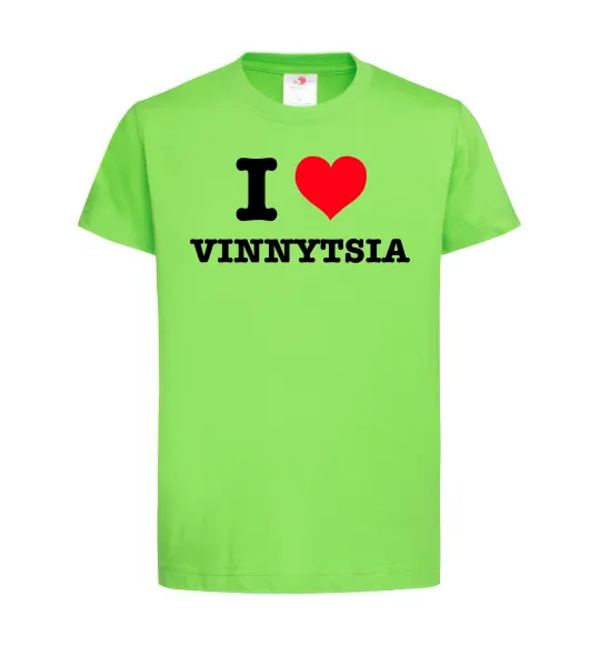 Детская футболка I love Vinnytsia Лаймовый фото