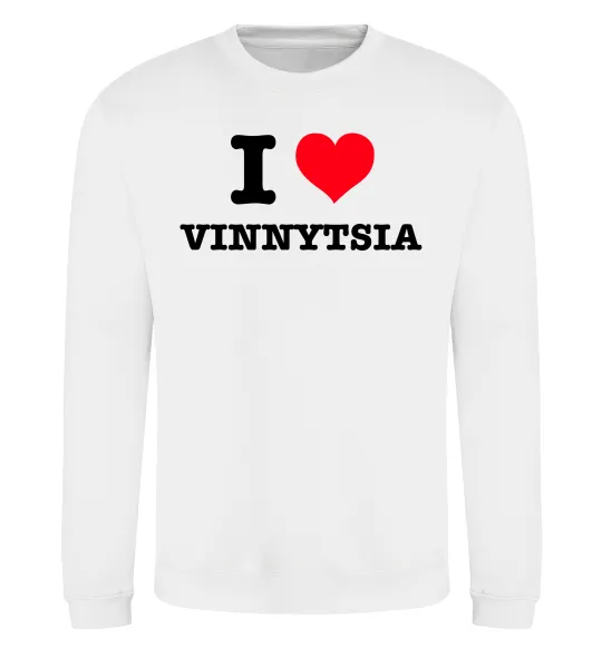 Свитшот I love Vinnytsia Белый фото